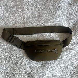 Dagne Dover Ace Fanny Pack Belt Bag Dark Moss Travel Neoprene $95